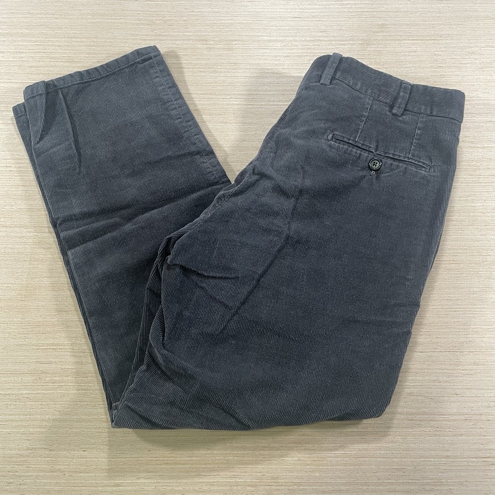 JB Britches Torino Corduroy Pants Men 34R Charcoal Made In‎ Italy Old Money